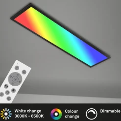 Farvet LED-panel, dæmpbart, RGB, CCT, 100x25cm