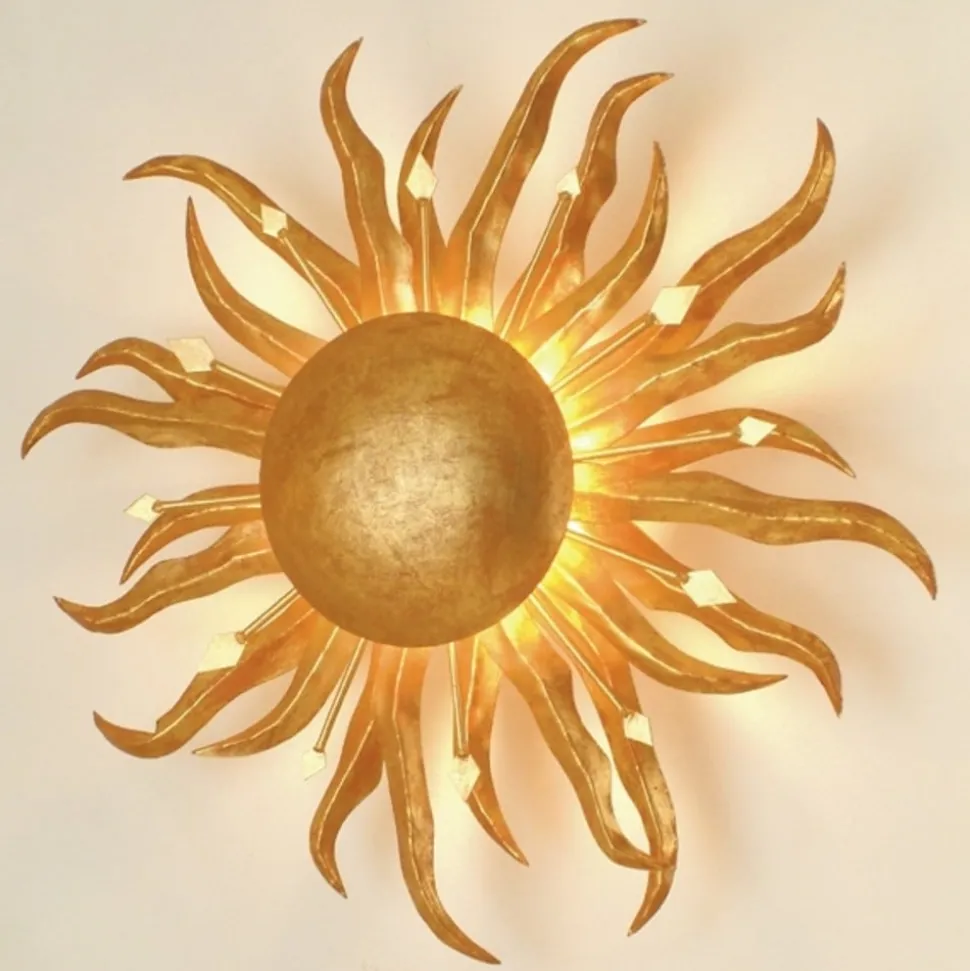 Fascinerende SONNE GOLD væglampe 45 cm