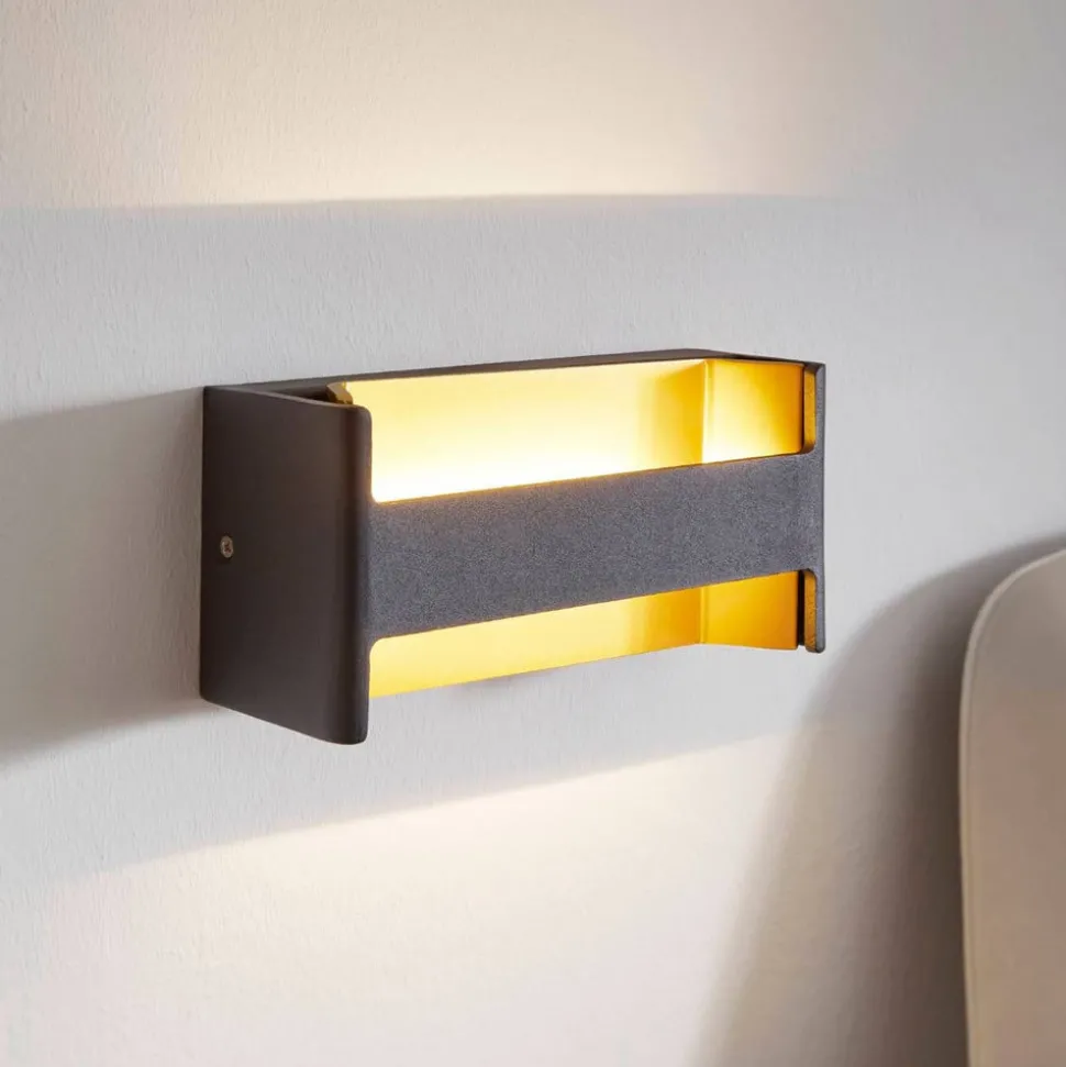 Feloniche LED-væglampe, sort, guld