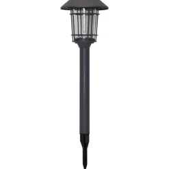 Filip LED-solcellelampe i grafit med jordspyd
