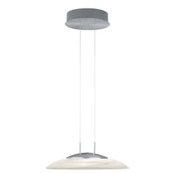 Findus LED-pendellampe, mat nikkel/krom