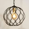 Finesse hængelampe, sort/guld, metal, Ø31,5 cm, E27