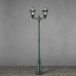 Firenze lygtepæl, 2 lyskilder, grøn