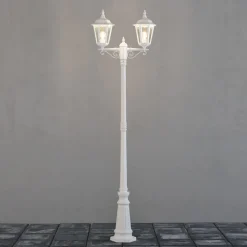 Firenze lygtepæl, 2 lyskilder, hvid
