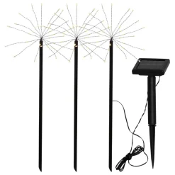 Firework LED-solcellelampe i sæt med jordspyd