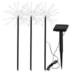 Firework LED-solcellelampe i sæt med jordspyd