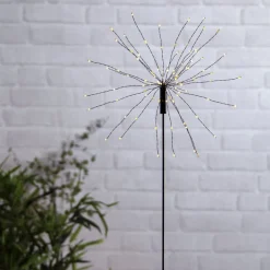 Firework LED-solcellelampe med jordspyd, 100 cm
