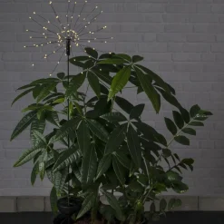 Firework LED-solcellelampe med jordspyd, 100 cm