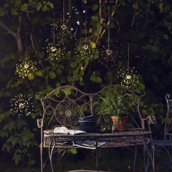 Firework LED-solcellelampe med jordspyd, 100 cm