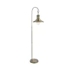 Fisherman gulvlampe, metal, antik messingfarve, E27, 161 cm
