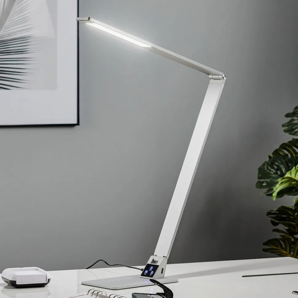 Flad LED-skrivebordslampe Wasp af aluminium