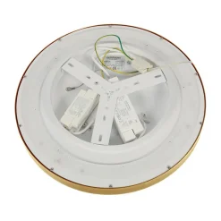 Flady loftlampe, guldfarvet, Ø 40 cm direkte/indirekte