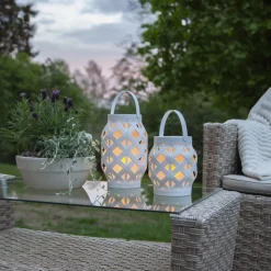 Flame Lantern LED-lygte, hvid, højde 23 cm