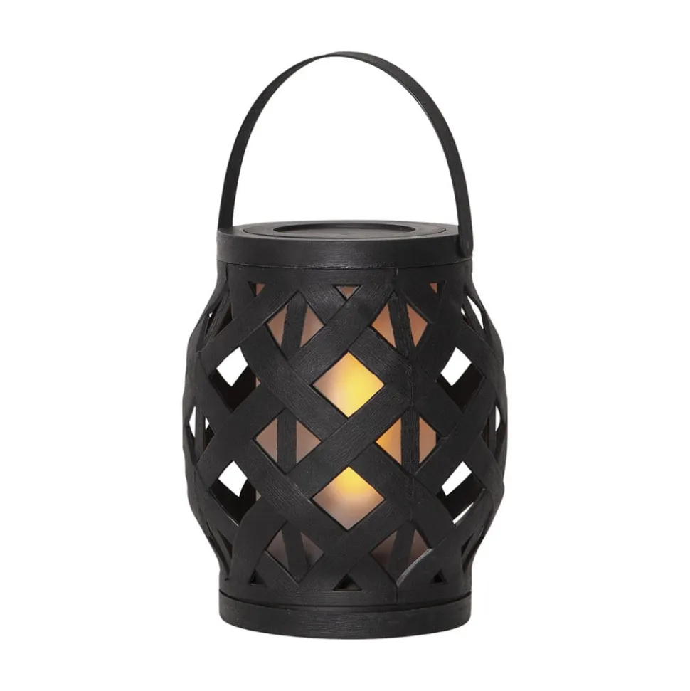 Flame Lantern LED-lygte, sort, højde 16 cm
