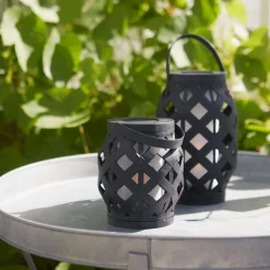 Flame Lantern LED-lygte, sort, højde 23 cm