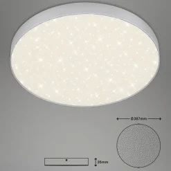 Flame Star LED-loftlampe, 840, Ø38,7 cm, sølv