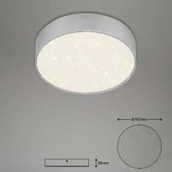 Flame Star LED-loftslampe, Ø 15,7 cm, sølv