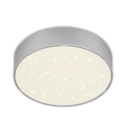 Flame Star LED-loftslampe, Ø 15,7 cm, sølv