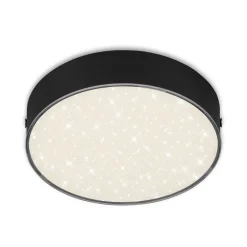 Flame Star LED-loftslampe, Ø 15,7 cm, sort