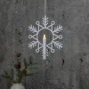 Flamme Snow LED-dekorationslampe med vokslys