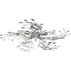 Flash loftlampe af metal, krom, Ø 65 cm