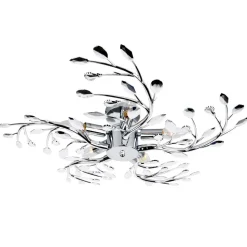 Flash loftlampe af metal, krom, Ø 65 cm