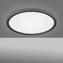 Flat LED-loftlampe CCT, Ø 40 cm, sort