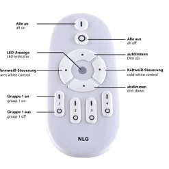 Flat LED-loftlampe CCT, Ø 40 cm, sort