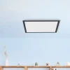 Flat LED-loftlampe, CCT, sort, 45 x 45 cm