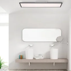 Flat LED-monteringspanel, CCT, sort, 119 x 29 cm