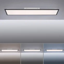 Flat LED-monteringspanel, CCT, sort, 119 x 29 cm
