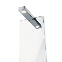 Flat 2 LED væg- og spejllampe, krom