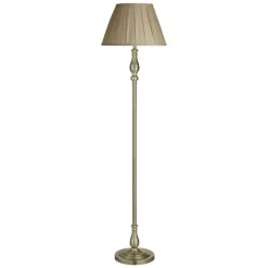 Flemish gulvlampe, med foldet skærm
