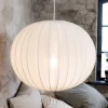 Florence pendellampe, hvid, Ø 50 cm, nylon