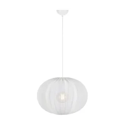 Florence pendellampe, hvid, Ø 50 cm, nylon