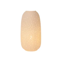 Flores bordlampe, Ø 17,5 cm, porcelæn, hvid, E14