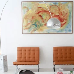 FLOS Arco bue-gulvlampe, krom, højde 240 cm, E27