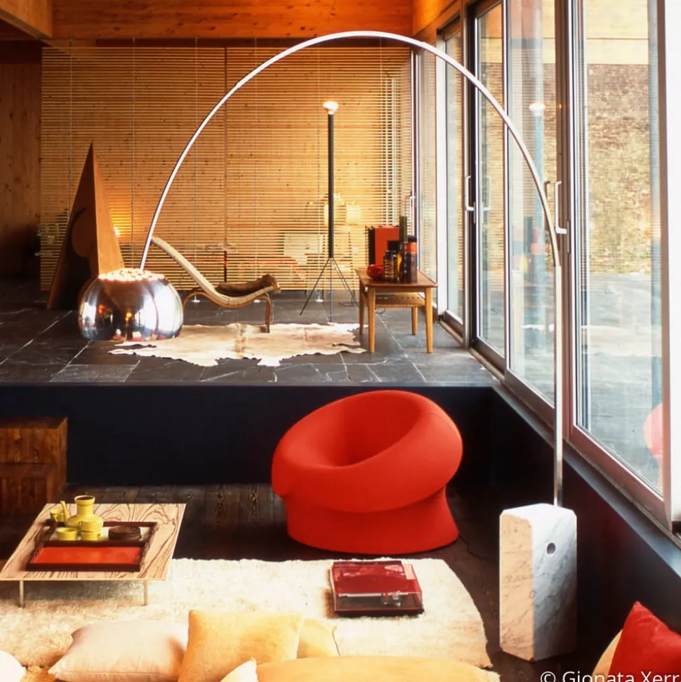 FLOS Arco bue-gulvlampe, krom, højde 240 cm, E27