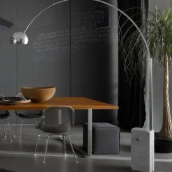 FLOS Arco bue-gulvlampe, krom, højde 240 cm, E27