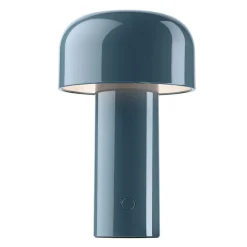 FLOS Bellhop opladelig LED-bordlampe, gråblå