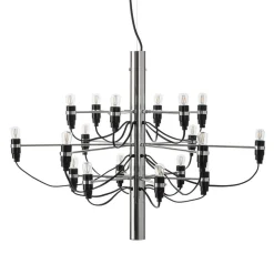 FLOS 2097/18 LED-lysekrone, frostet, krom