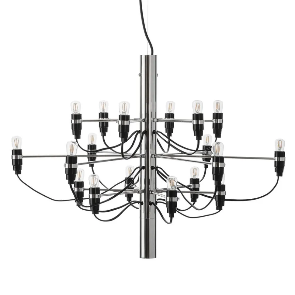 FLOS 2097/18 LED-lysekrone, frostet, krom