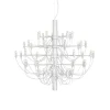 FLOS 2097/50 LED-lysekrone, klar, hvid
