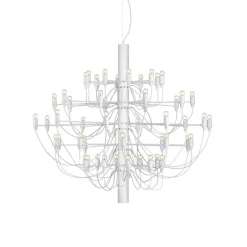 FLOS 2097/50 LED-lysekrone, klar, hvid