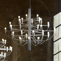 FLOS 2097/30 LED-lysekrone, matteret, hvid