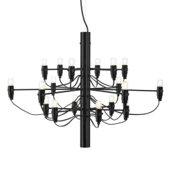 FLOS 2097/18 LED-lysekrone, matteret, sort