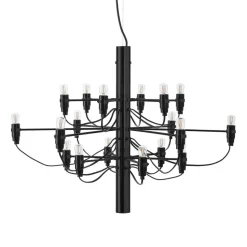 FLOS 2097/18 LED-lysekrone, matteret, sort