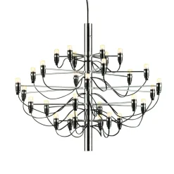 FLOS 2097/30 lysekrone med 30 lys, krom, frostet
