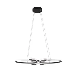 Fly LED-pendel, mat sort, 3.000 K, 83 cm x 45 cm