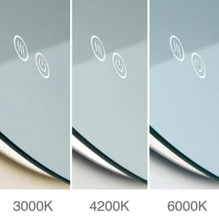 Focus LED-spejl, Ø 60 cm, CCT, antidug, berøringsdæmper